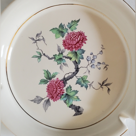 Hyalyn Ceramic America's Finest Floral 118 USA Ashtray Cork Bottom - EUC - Picture 2 of 4